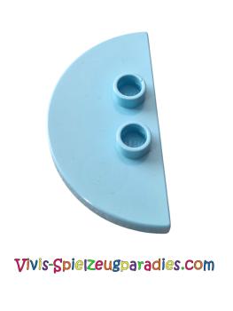 Lego Duplo-Fliese, modifizierte 2 x 4 x 1/3 (dünne) Halbkreise mit 2 Noppen (3808) Maersk Blau